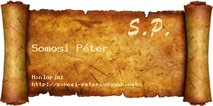 Somosi Péter névjegykártya